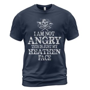 Viking T-shirt This Is Just My Heathen Face Navy