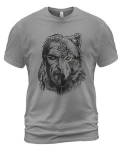 Viking T-shirt Wolf Warrior Valknut Ash