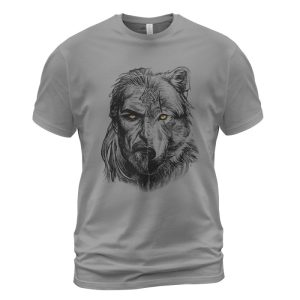 Viking T-shirt Wolf Warrior Valknut Ash
