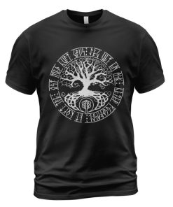 Viking T-shirt Yggdrasil Tree Of Life Rune Black