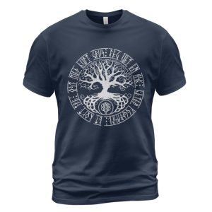 Viking T-shirt Yggdrasil Tree Of Life Rune Navy