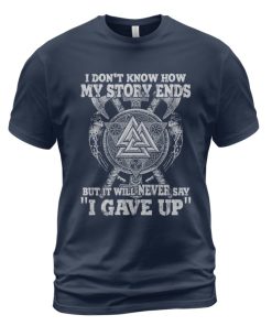 Viking T-shirt I Don't Know How Story Ends Navy