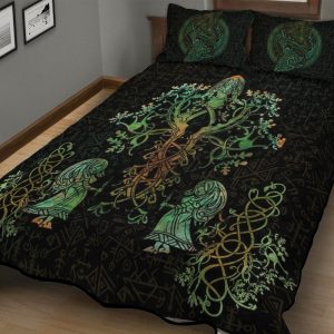 Viking Quilt Bedding Set Tree Of Life Ravens Of Norse 1