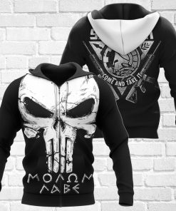 Spartan Hoodie Skull Molon Labe Come And Take It 2