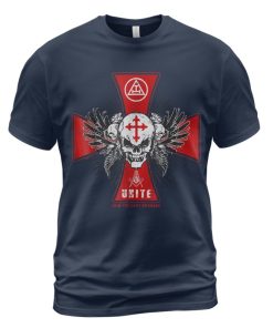 Knights Templar T-shirt Skull Cross Join The Last Crusade Navy