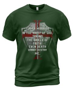 Knights Templar T-shirt Even Death Cannot Destroy Me Forest Green