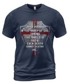 Knights Templar T-shirt Even Death Cannot Destroy Me Navy