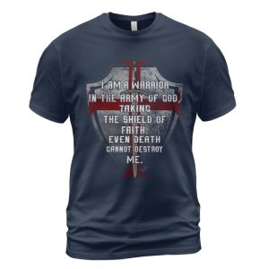 Knights Templar T-shirt Even Death Cannot Destroy Me Navy