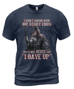 Spartan T-shirt Never Say 'I Gave Up' Navy