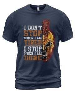 Spartan T-shirt I Stop When I Am Done Navy