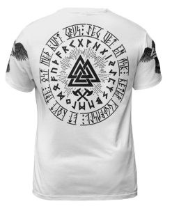 Viking T-shirt Huginn and Muninn Ravens Valknut Rune Back