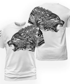 Viking T-shirt Wolf Art Claws Scratch 2