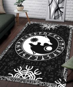 Viking Area Rug Yin Yang The Sons of Fenrir 1