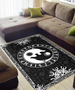 Viking Area Rug Yin Yang The Sons of Fenrir 2