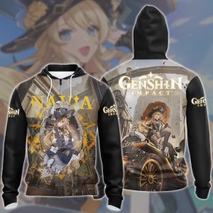 Genshin Impact Navia Video Game All Over Printed T-shirt Tank Top Zip Hoodie Pullover Hoodie Hawaiian Shirt Beach Shorts Joggers Zip Hoodie S 