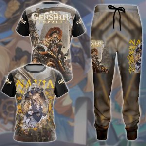 Genshin Impact Navia Video Game All Over Printed T-shirt Tank Top Zip Hoodie Pullover Hoodie Hawaiian Shirt Beach Shorts Joggers   