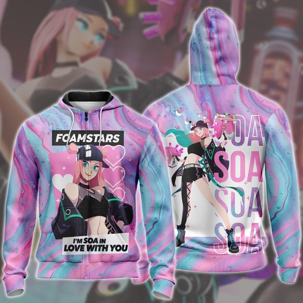 Foamstars Video Game All Over Printed T-shirt Tank Top Zip Hoodie Pullover Hoodie Hawaiian Shirt Beach Shorts Joggers Zip Hoodie S