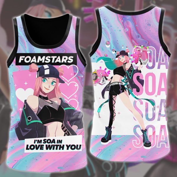 Foamstars Video Game All Over Printed T-shirt Tank Top Zip Hoodie Pullover Hoodie Hawaiian Shirt Beach Shorts Joggers Tank Top S