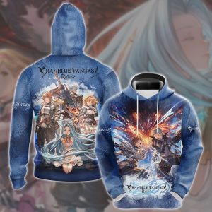 Granblue Fantasy: Relink Video Game All Over Printed T-shirt Tank Top Zip Hoodie Pullover Hoodie Hawaiian Shirt Beach Shorts Joggers Hoodie S 