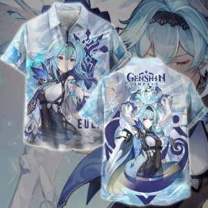 Genshin Impact Eula Video Game All Over Printed T-shirt Tank Top Zip Hoodie Pullover Hoodie Hawaiian Shirt Beach Shorts Joggers Hawaiian Shirt S 