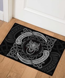 Viking Doormat Fenrir Wolf Rune Celtic 1