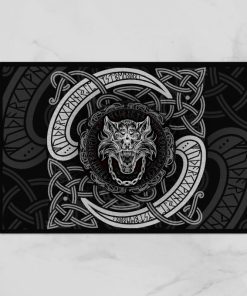 Viking Doormat Fenrir Wolf Rune Celtic 3