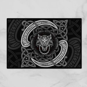 Viking Doormat Fenrir Wolf Rune Celtic 3