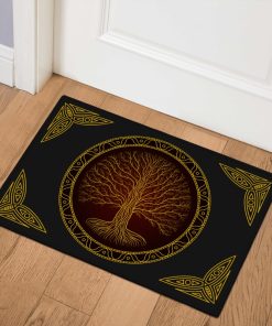 Viking Doormat Yggdrasil Norse Tree At Night 1