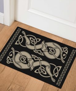 Viking Doormat Sons Of Fenrir Skoll and Hati Stylized 1