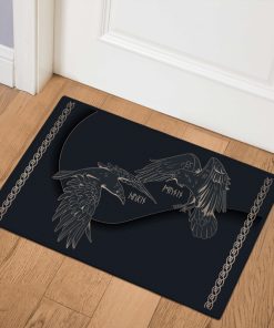 Viking Doormat Ravens Of Odin Huginn Muninn 1