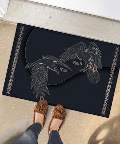 Viking Doormat Ravens Of Odin Huginn Muninn 2