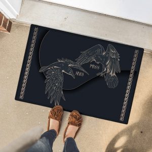 Viking Doormat Ravens Of Odin Huginn Muninn 2