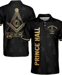 Freemason Polo Shirt Personalized Prince Hall Faith Hope Charity 2