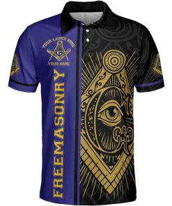 Freemason Polo Shirt Personalized Freemasonry Symbol Front