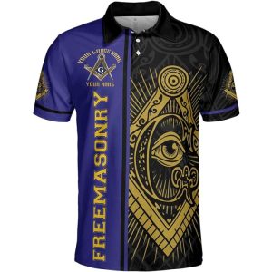 Freemason Polo Shirt Personalized Freemasonry Symbol Front