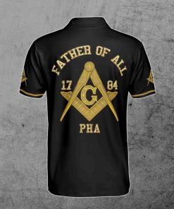 Freemason Polo Shirt Personalized Free And Accepted Masons Father Of All Back