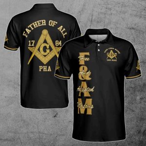 Freemason Polo Shirt Personalized Free And Accepted Masons Father Of All Front 2