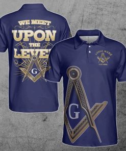 Freemason Polo Shirt We Meet Upon The Level 2