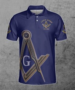 Freemason Polo Shirt We Meet Upon The Level Front