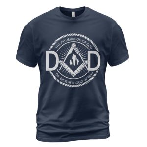 Freemason T-shirt Dad The Fatherhood Of God Navy