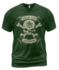 Freemason T-shirt Sons Of Light Worldwide Forest Green