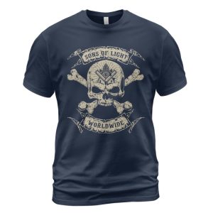 Freemason T-shirt Sons Of Light Worldwide Navy