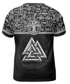 Viking T-shirt Runic Vegvisir And Rune Symbol Back