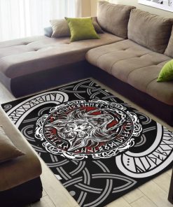 Viking Area Rug Fenrir Wolf Rune Celtic 2