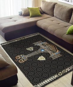 Viking Area Rug Mjölnir Is The Hammer Of The Thunder God Thor 2