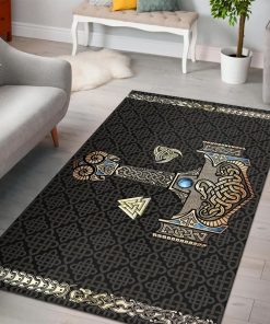 Viking Area Rug Mjölnir Is The Hammer Of The Thunder God Thor