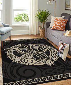 Viking Area Rug The Celtic Fenrir Norse Wolf 3