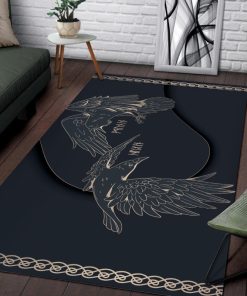 Viking Area Rug Ravens Of Odin Huginn Muninn 1