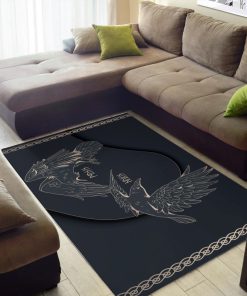 Viking Area Rug Ravens Of Odin Huginn Muninn 2