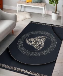 Viking Area Rug Triple Horn of Odin Norse Symbol